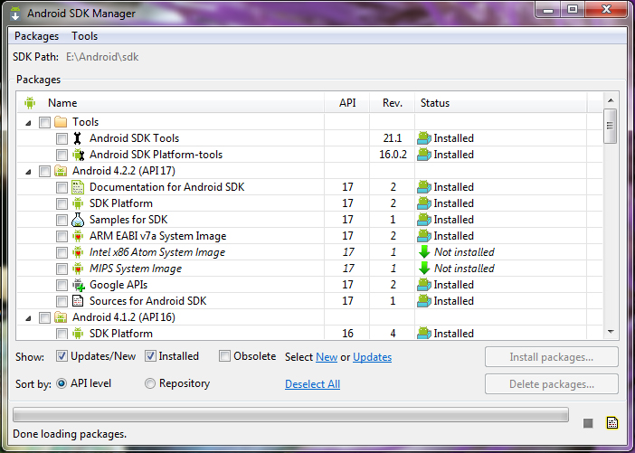 android sdk manager download for windows